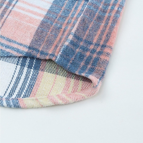 Pink Plaid Flannel Shacket - Picture 3 of 7